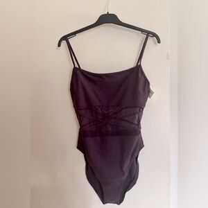 Anne Cole Collection Purple Classic Maillot Swimsuit Size14